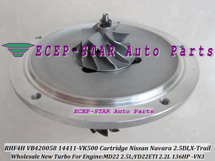 Бесплатная доставка турбокартридж CHRA RHF4H VN3 14411 VK500 14411VK500 VA420058 для NISSAN Navara MD22 2.5L X