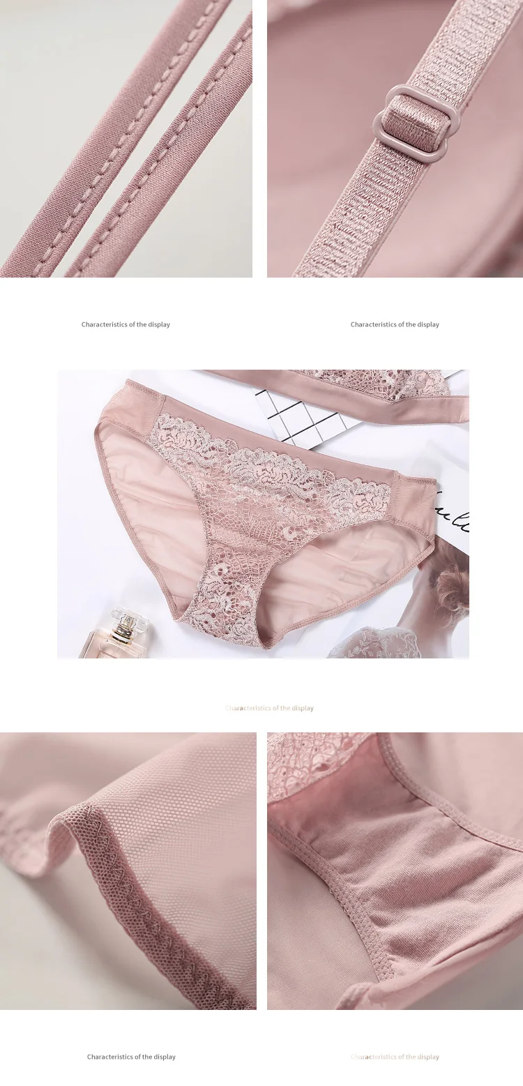 LILYMODA, милый розовый женский кружевной бюстгальтер без косточек, наборы бюстгальтеров, треугольная чашка, сексуальное нижнее белье, Новое поступление, без косточек