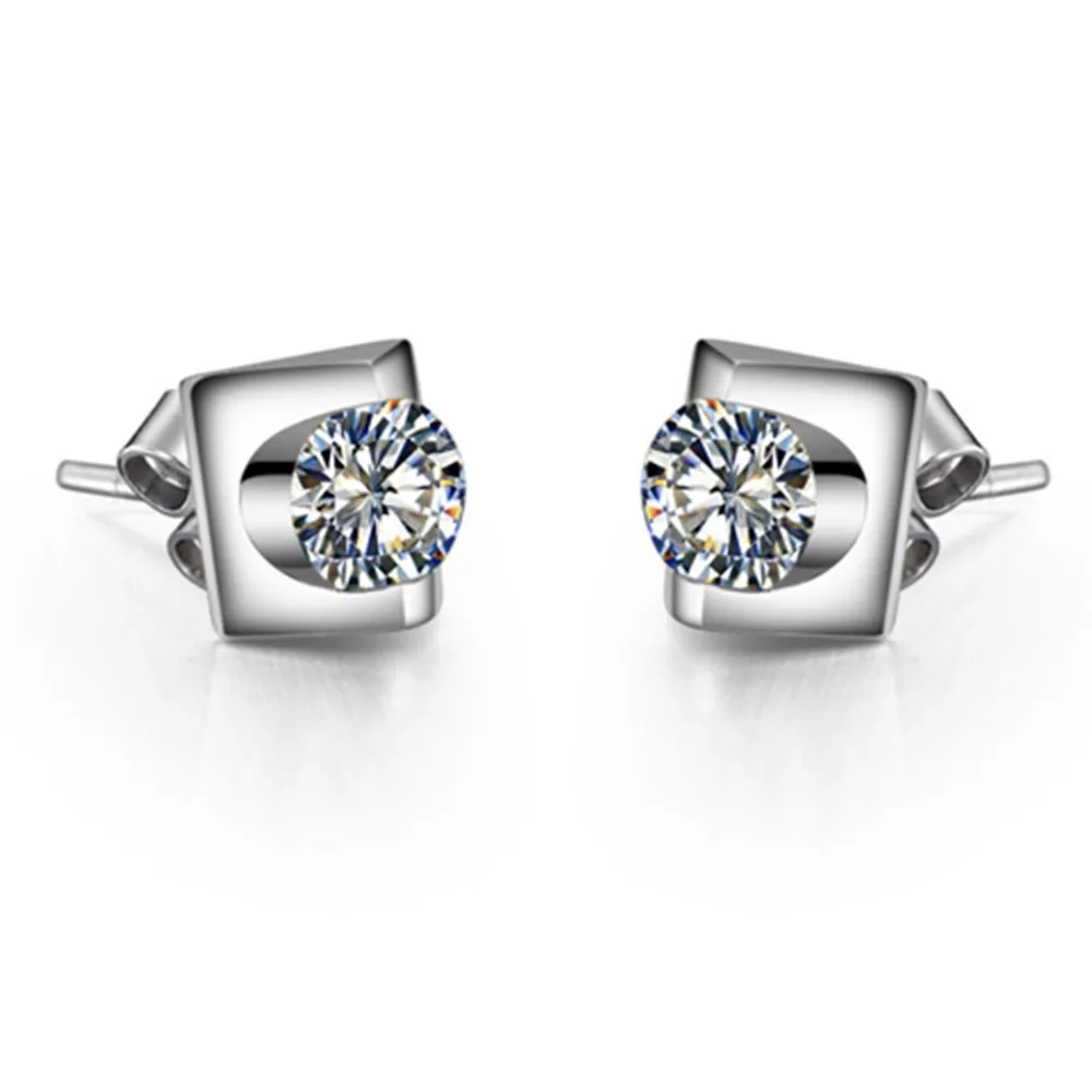 Test Positive 0. 3CT/шт серьги с муассантом брендовые гвоздики из стерлингового серебра