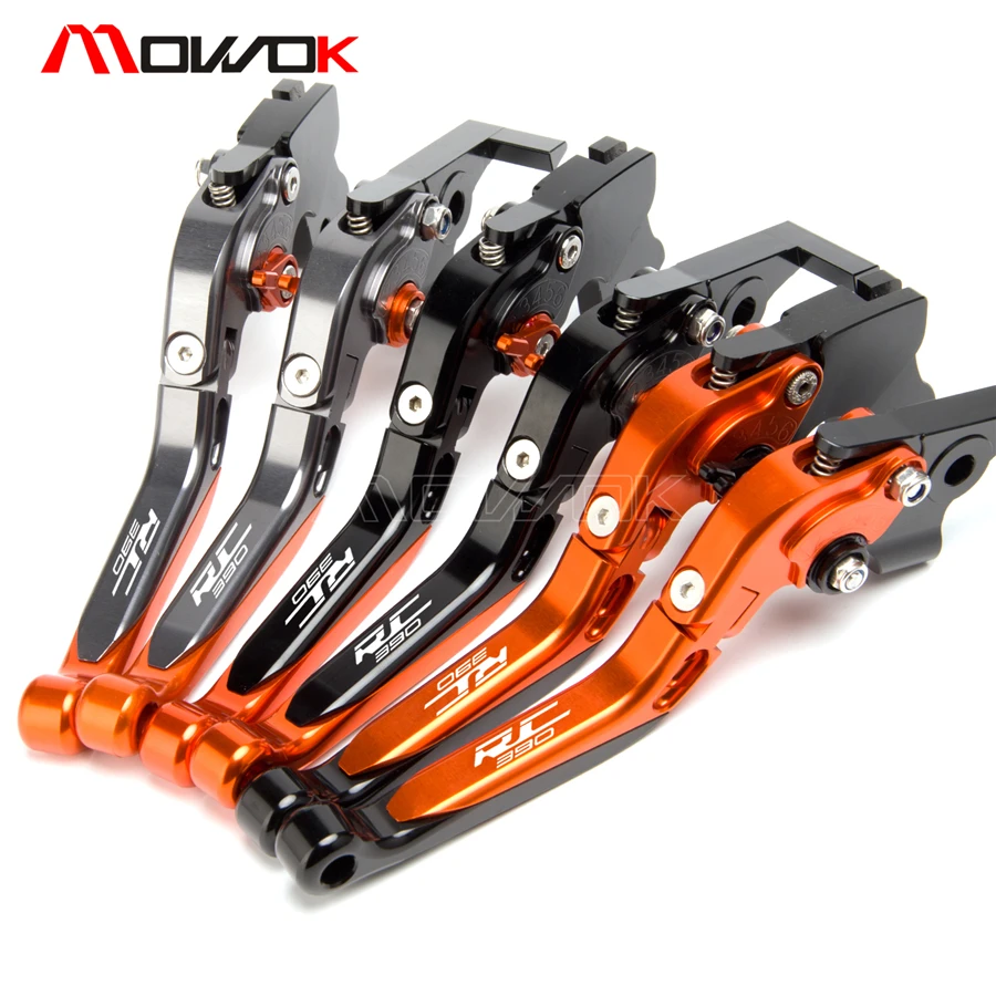 Складные раздвижные тормоза с ЧПУ для мотоциклов KTM Duke RC 125 200 390 Duke390 RC390 оранжевые