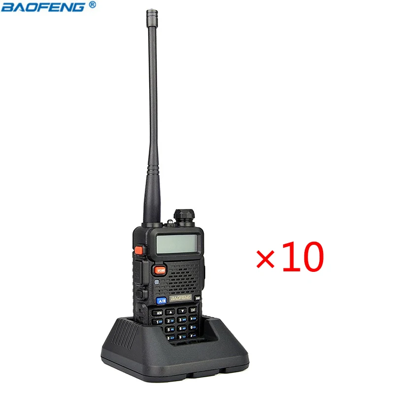 10 шт. портативная рация BAOFENG два диапазона vhf uhf | Мобильные телефоны и аксессуары