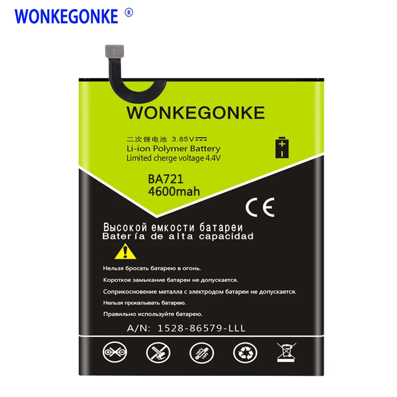 Аккумулятор WONKEGONKE для телефона Meizu meilan note 6 аккумулятор BA721 M6 Note M721Q