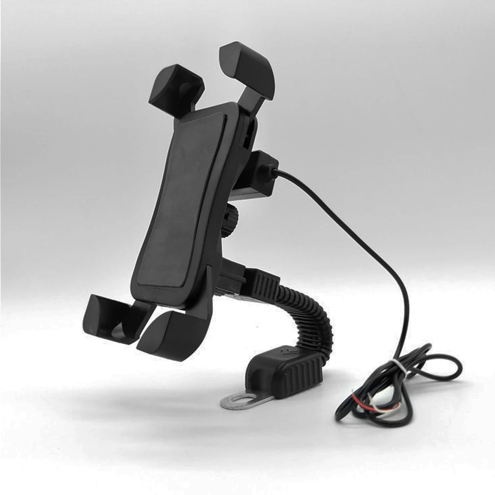 Motorcycle Handlebar Mount Holder Moto USB Charging Adapter Support Bracket Stand for Mobile Phone GPS Navigation Motorcycle
