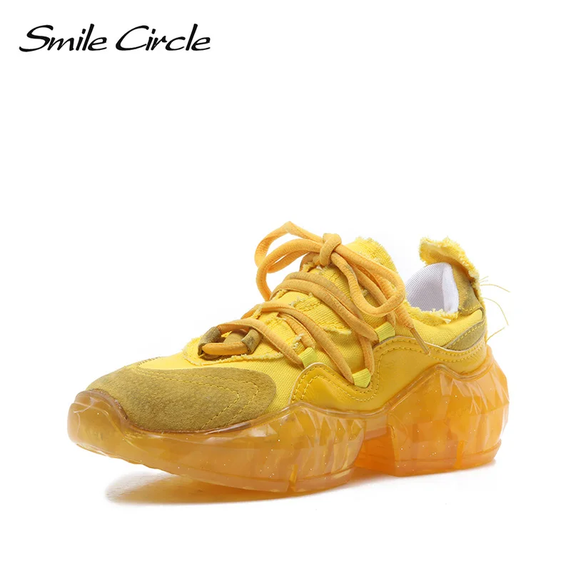 Smile Circle/2019 г. весенние женские кроссовки на плоской подошве из натуральной кожи