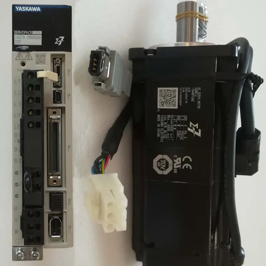400 Вт Высокая точность AC роторный SGM7G 04AFC6E серводвигатель с тормозом и SGD7S 2R8A00A002