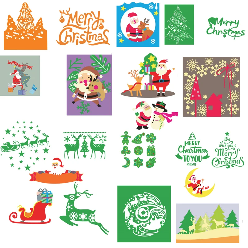 

Winter Christmas Theme Animals Words Pattern Metal Cutting Dies Stencil Scrapbooking Embossing For Paper Card DIY Crafts 2019