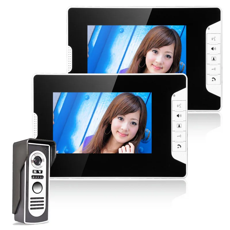 7 дюймовый видеодомофон дверной звонок ночная домашняя система|video intercom doorbell|video
