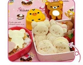 100 комплектов милых kawaii Rilakkuma и цыпленок DIY стильные формочки для суши/пресс форма