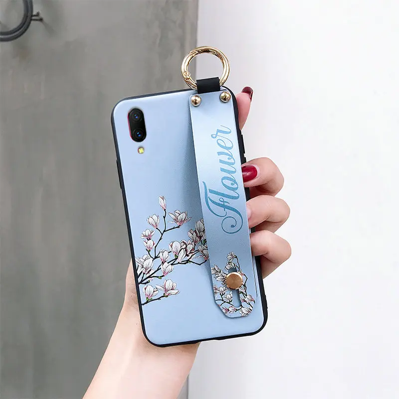 Мягкий чехол из ТПУ с ремешком на запястье для Huawei P Smart Plus чехлы-держатели