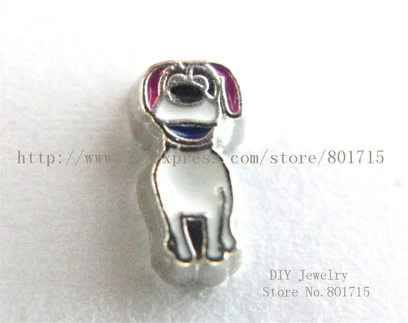 Hot sale New arrival animal lovely pets Dog floating living charm With Styles for memory locket as best gift FC1497 | Украшения и