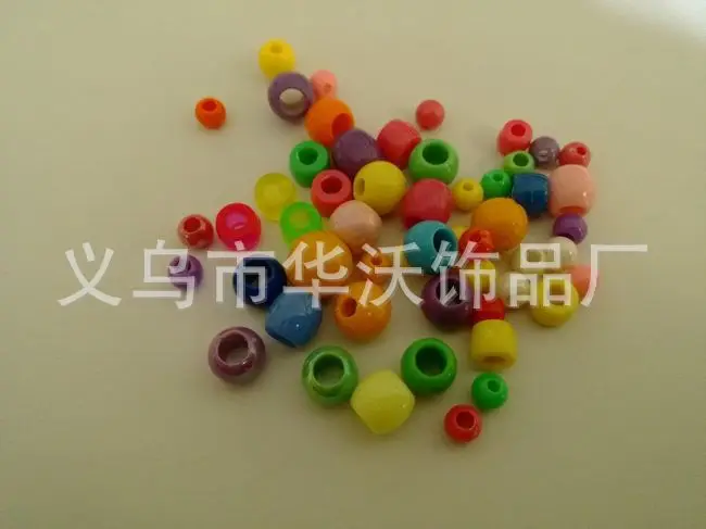 Yiwu barrel bead manufacturers long-term spot wholesale price of non-toxic green plastic bucket beads large favorably |