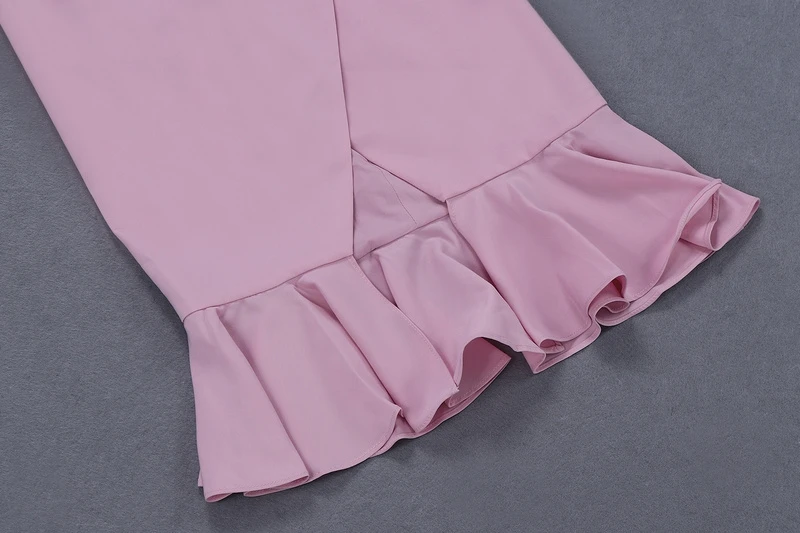

INDRESSME Chic Women Dress Sexy Off Shoulder Pink Ruffles Halter Runway Club Party Elegant Female Dress 2018 Summer Vestidos New