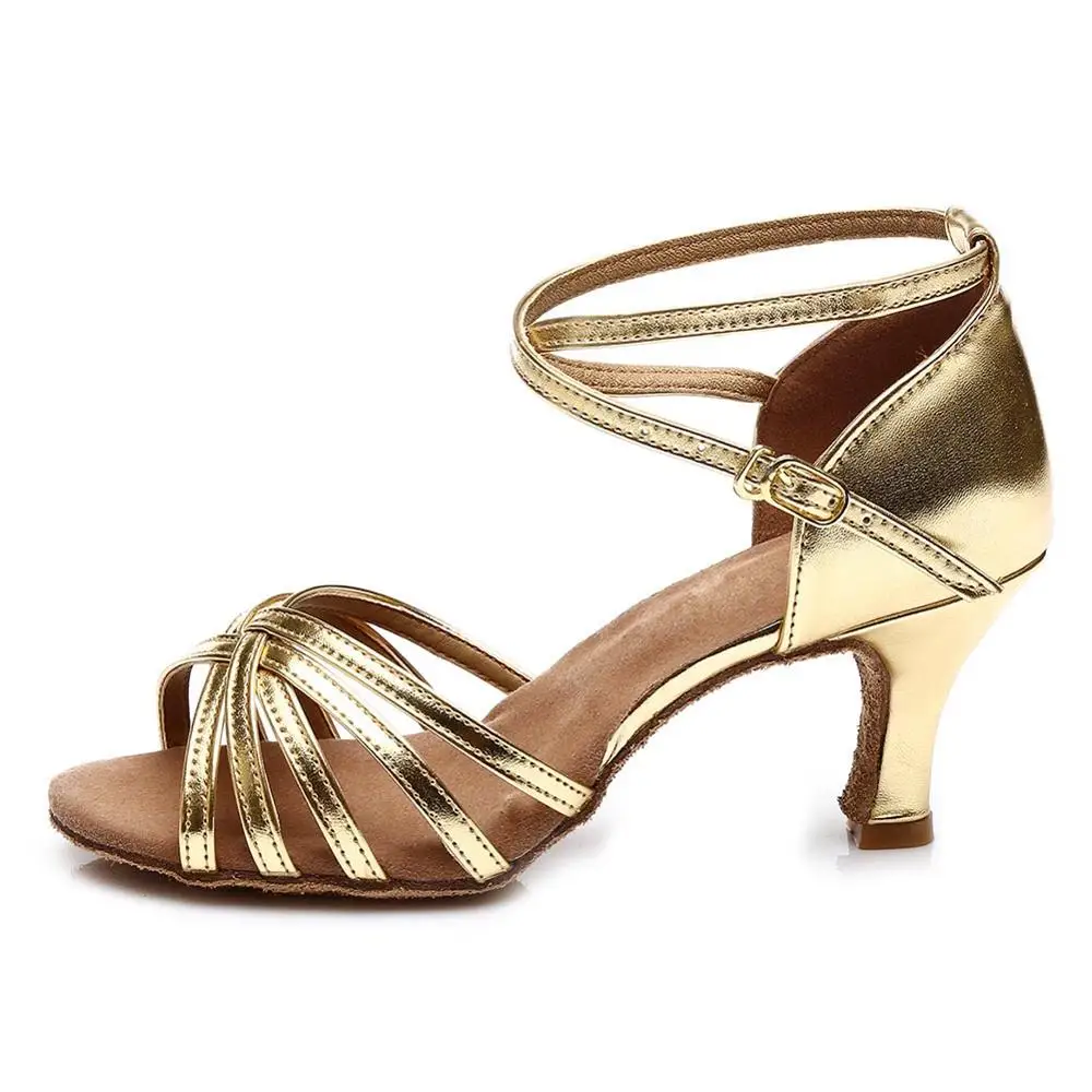 7cm heels gold Фирменная Новинка Для женщин Бальные туфли для латиноамериканских танцев, танго, туфли на каблуке, Лидер продаж 5 см/7 см; женские туфли - Цвет: 7cm heels gold