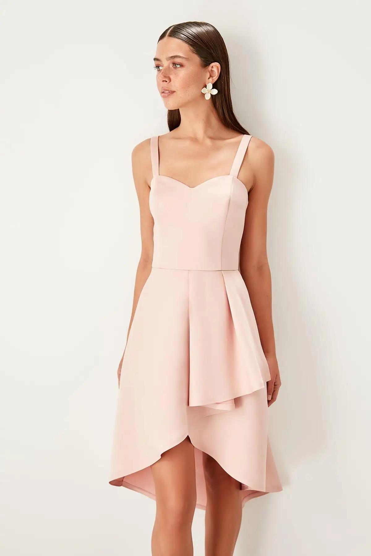Trendyol платье с лямкой через шею TPRSS19DE0038|Женские платья| |
