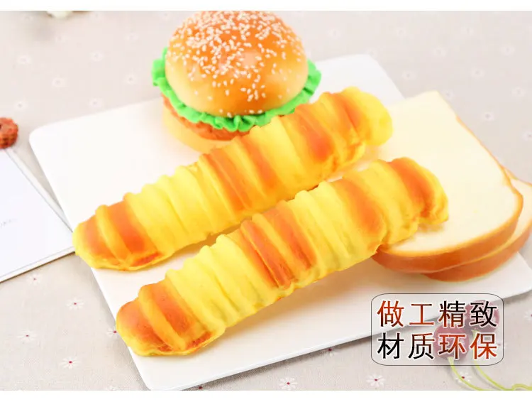 Artificial bread fake food squishy cake Simulation Model Soft PU Bread 1 pcs Fake Cake Bakery Photography props Decor Soft Bread