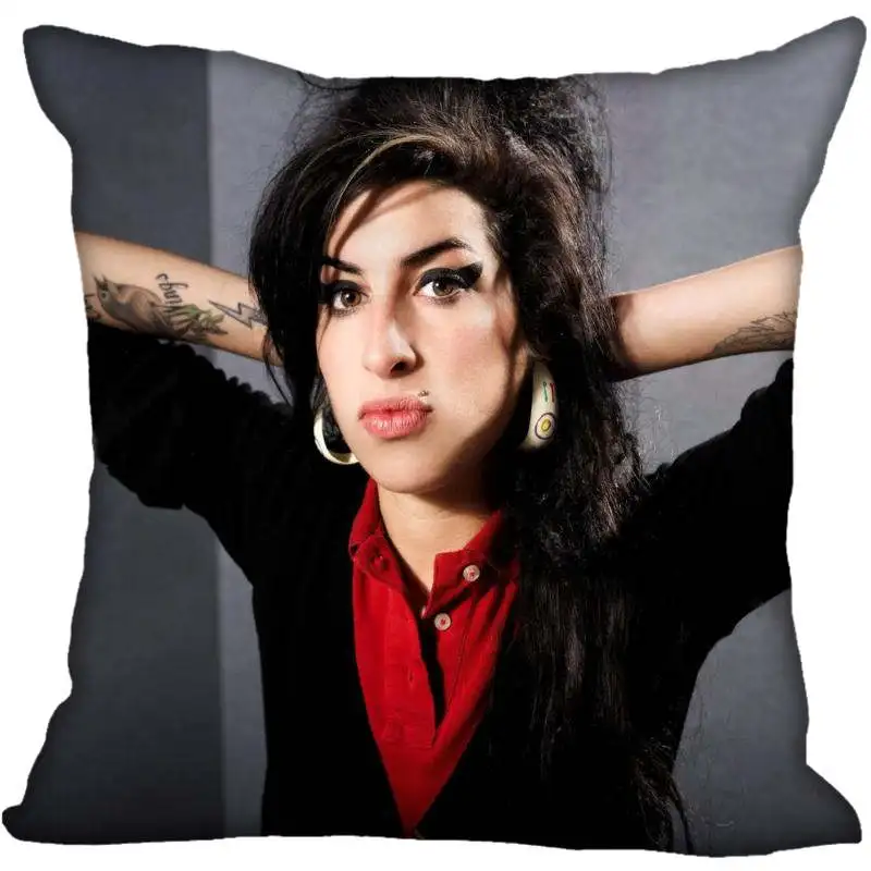 Пользовательские Amy Winehouse квадратный чехол для подушки на молнии 40x40 45x45 см (одна
