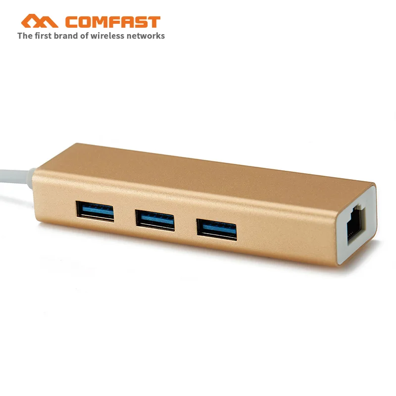 Сетевой адаптер USB 3 0 гигабитный Ethernet с портами usb хаб 10/100/1000 Мбит/с порт RJ45