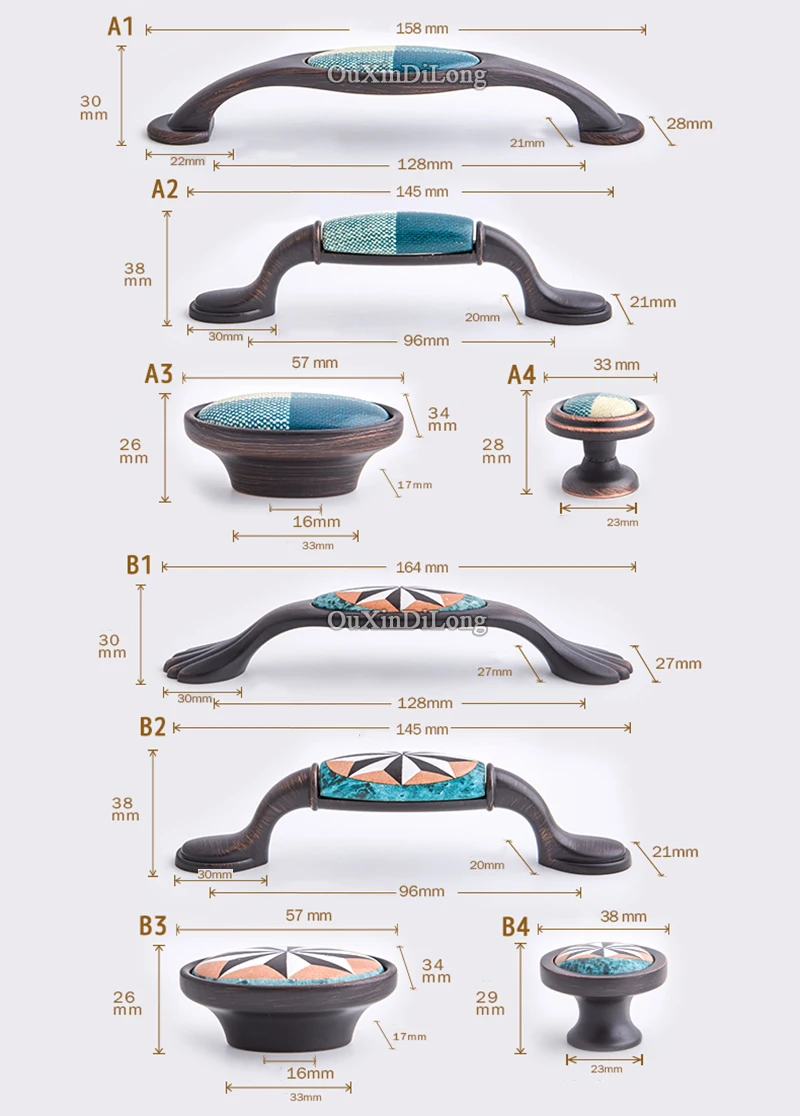 10 шт. ручка для кухонной двери с керамическим принтом|cabinet pull handle|designer kitchen door