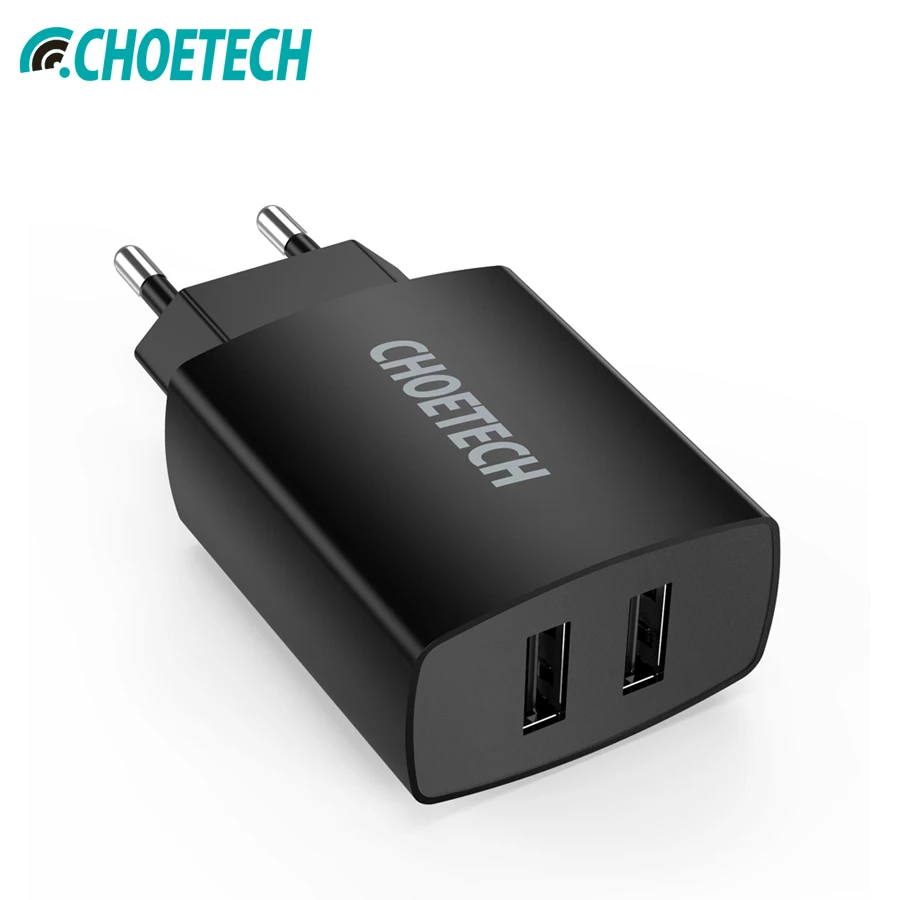 CHOETECH 24 W 4.8A двойное универсальное usb зарядное устройство для путешествий iPhone X 8 Plus