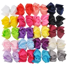 Lazos para el pelo de doble capa para niña, pinzas para el pelo de Boutique de baile, 6 pulgadas, 20 unids/lote (4)