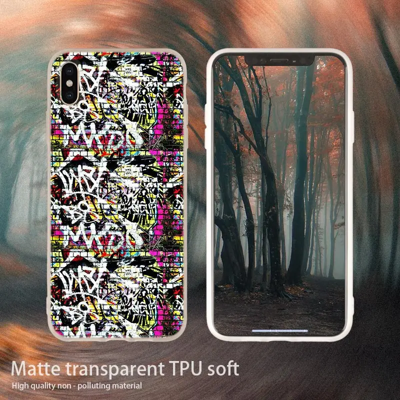12 soft case Граффити обои Мягкий силиконовый чехол для телефона чехол для iPhone 11 Pro 7 8 Plus XR XS Max 4 5 5S SE 6 6s чехол Funda Etui чехол s - Цвет: 12 soft case