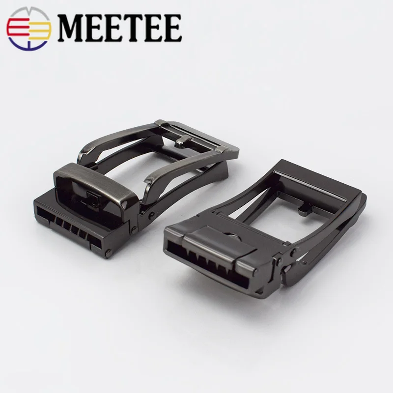 Meetee, модные мужские автоматические пряжки для ремней, металлическая пряжка для ремня 30-31 мм, пояс для головы, сделай сам, кожевенное ремесло, аксессуары для джинсов