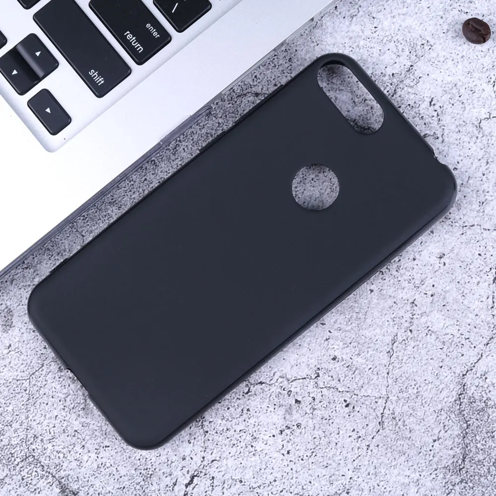 Полуобернутый матовый чехол для Alcatel 1 S, задняя крышка, мягкий силиконовый гелевый резиновый матовый черный чехол, чехол для Alcatel 1 S, чехол для телефона