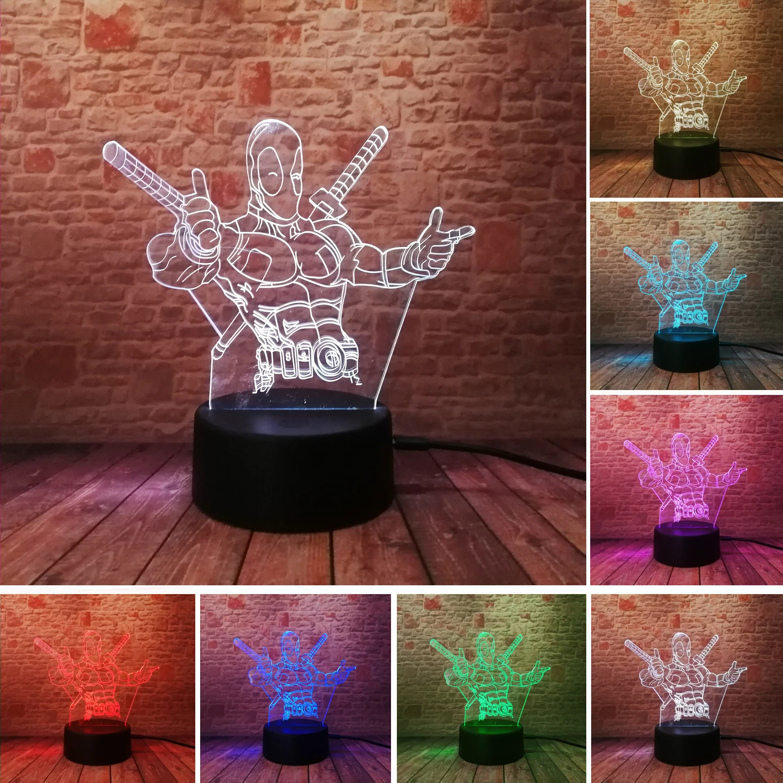 Amroe 2019 популярная фигурка из фильма Marvel анти герой Дэдпул 7 цветов меняющее