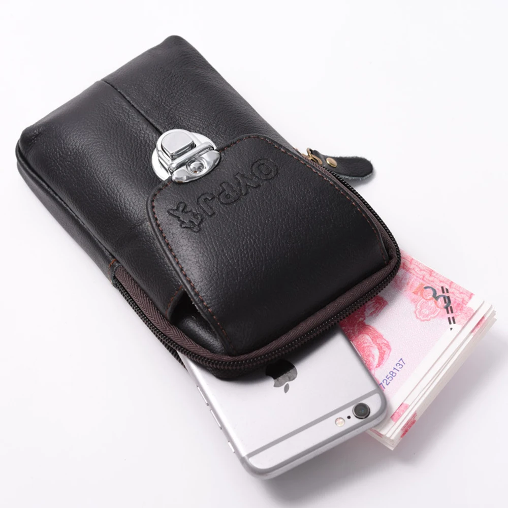 Bycobecy износостойкий мульти-функция Heuptas Heren Porta Tarjetas открытый маленький портмоне из коровьей кожи телефон монета Мужская поясная сумка