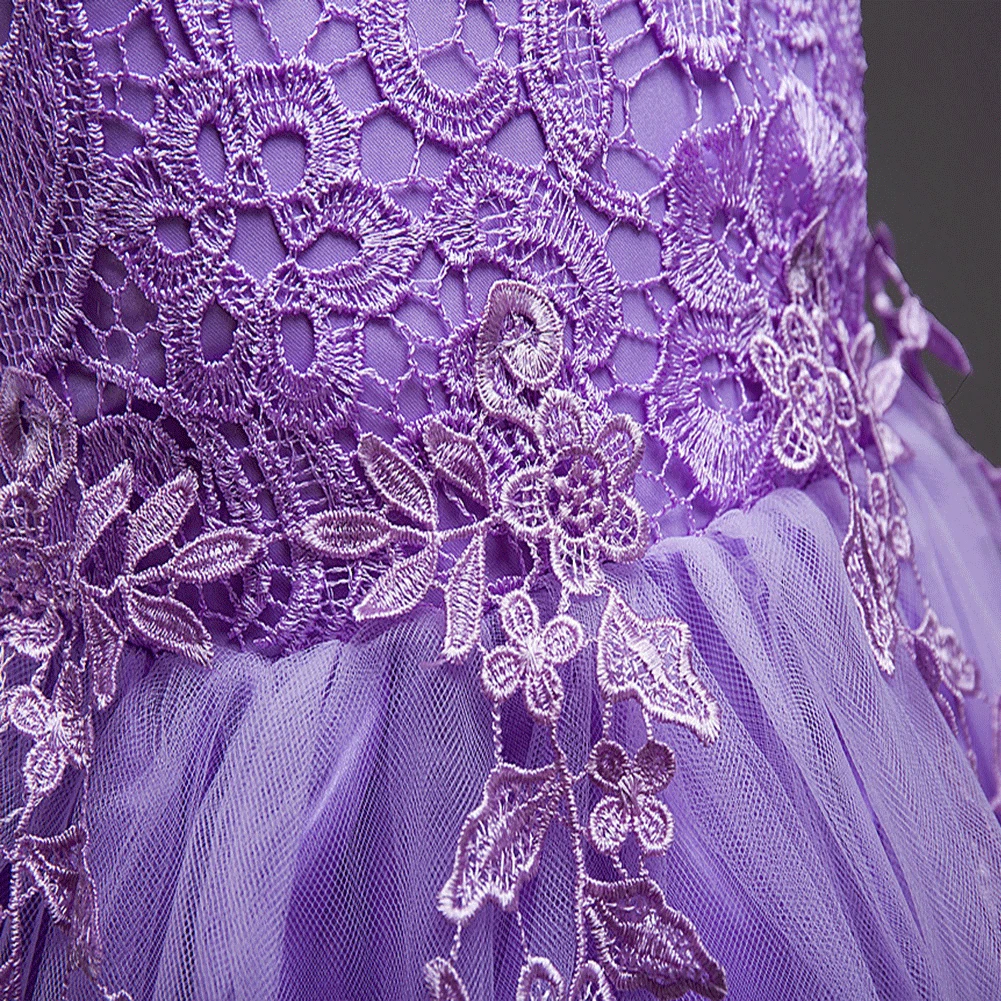 Платье с цветочным узором для девочек от 2 до 9 лет кружевное платье принцессы без