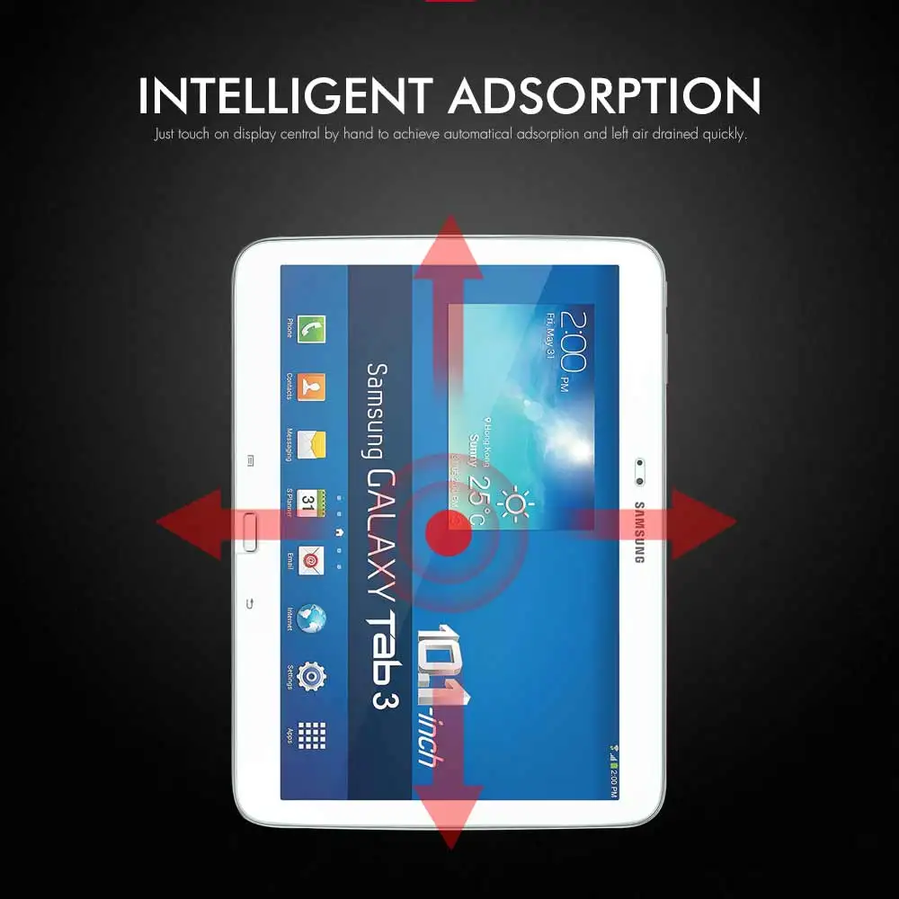 Полное покрытие 9H закаленное стекло для samsung Galaxy Tab 3 10,1 P5200 P5220 P5210 Tab3 10,1 дюймов Защитная пленка для экрана