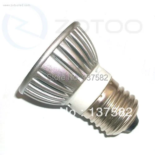 

Free shipping wholesale High Power Dimmable E27 3x3W 9W LED Spotlight Lamp CREE LED 85~265V Light Bulb Downlight