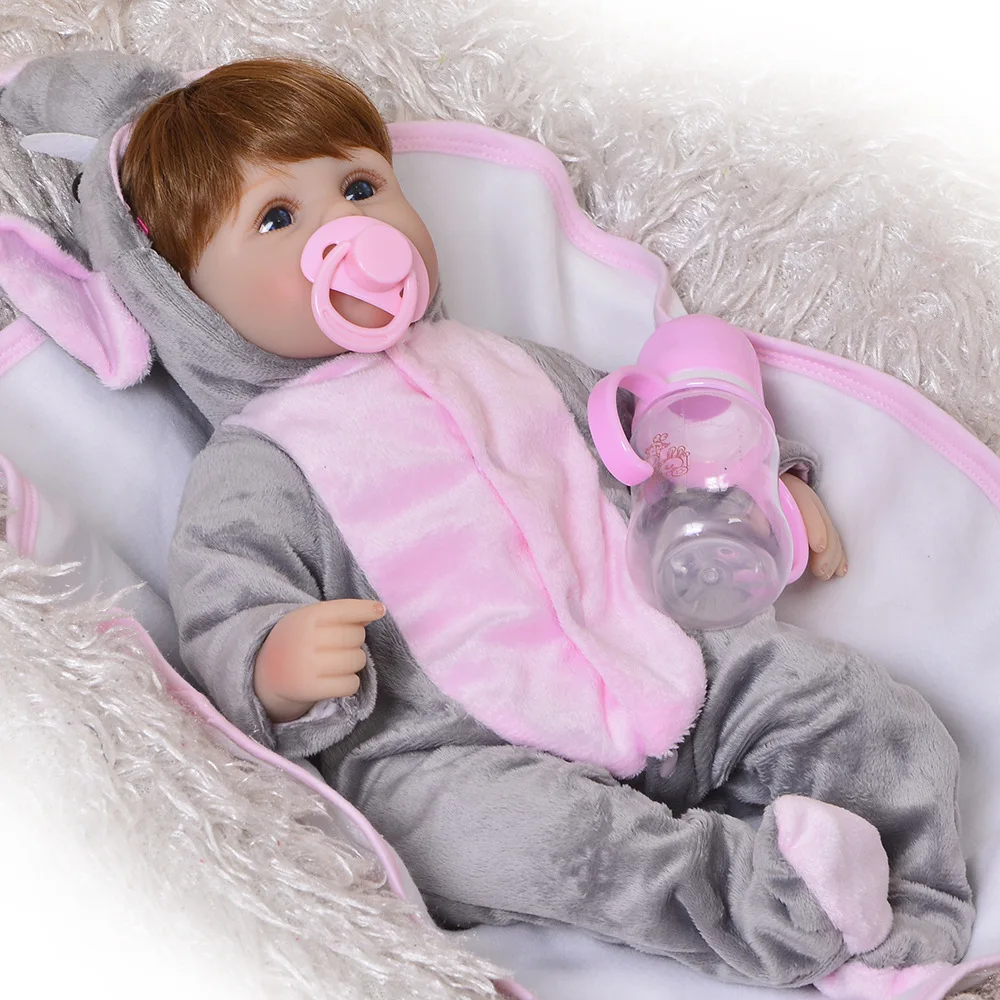Кукла реборн Мягкая силиконовая 18 дюймов 40 см|silicone reborn babies|silicone rebornreborn baby doll |