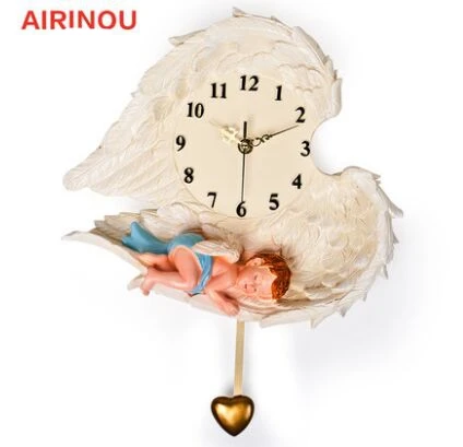 New Arrive Angel Baby Room Boy Girl Style Lovely Pendulum Clock