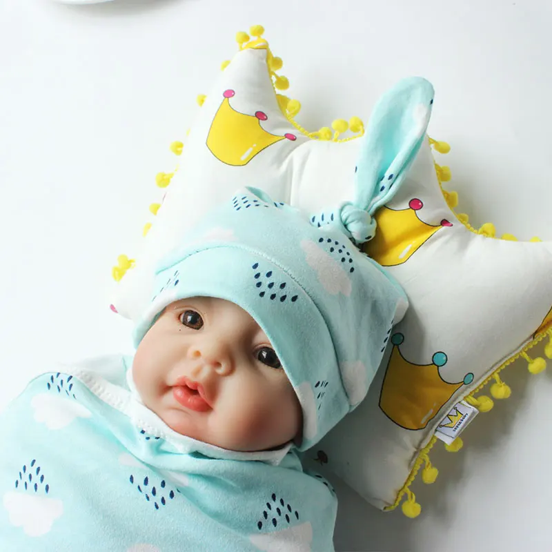 1pcs Baby Hats cotton Knotted Cartoon Printed and Caps For 0-24 Months Newborn Accessories | Детская одежда и обувь