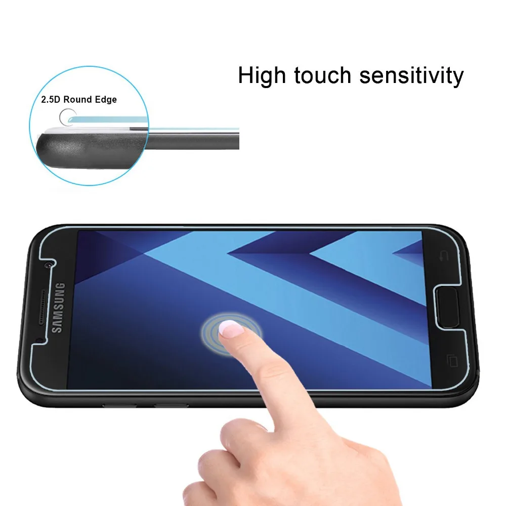 10 шт./лот. премиум закаленное стекло-экран протектор фильм для samsung galaxy a3 2017/a5 2017/a7