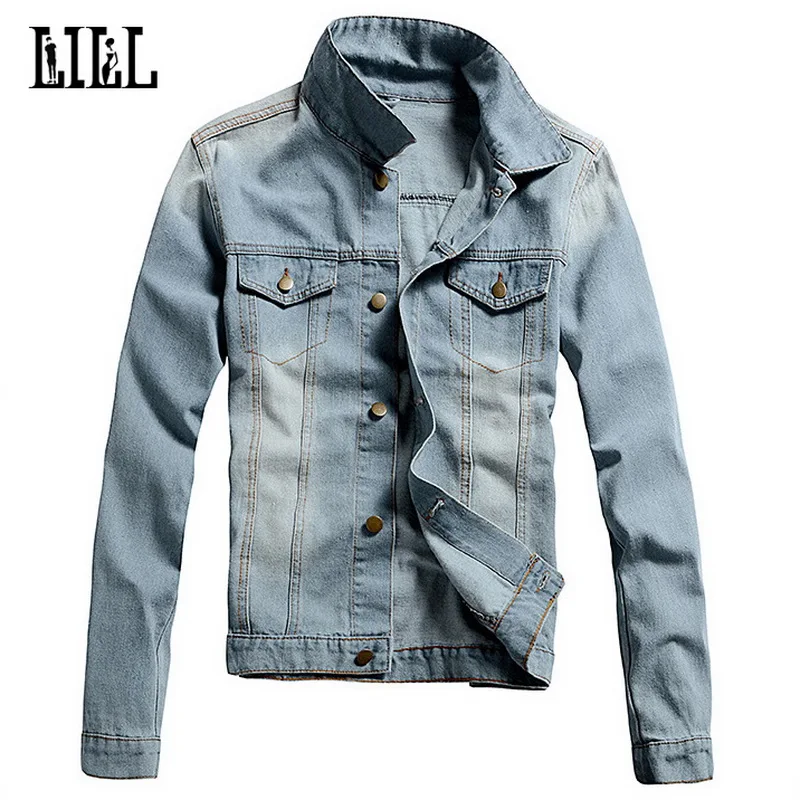 2017 мужские модные джинсовые куртки пальто весенний стиль короткая джинсовая