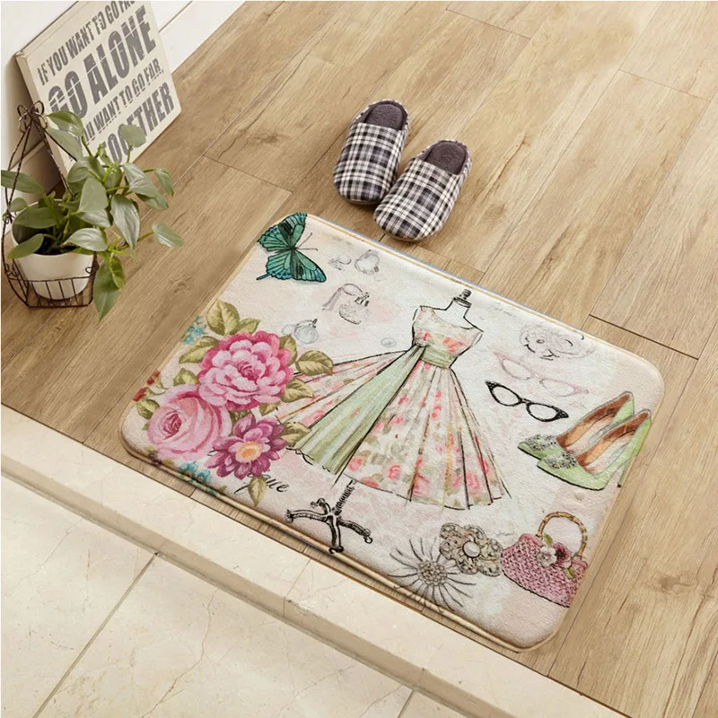 Simanfei 2019 New Arrival Floral Printed Living Room Carpet Mat Bedroom Tea Table Rug Kitchen Bathroom Anti-skid Mats Large Size | Дом и сад