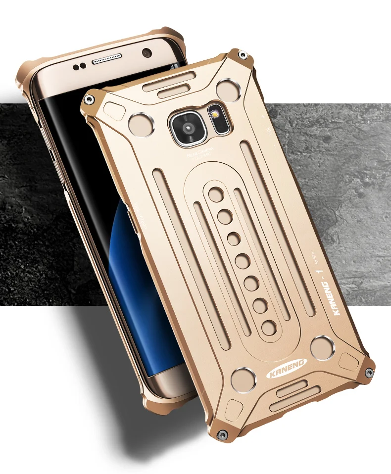 Для samsung S7 edge чехол Роскошный Алюминий металлический каркас бампера жесткий бронированный защитный чехол для телефона для samsung S8 Plus чехол