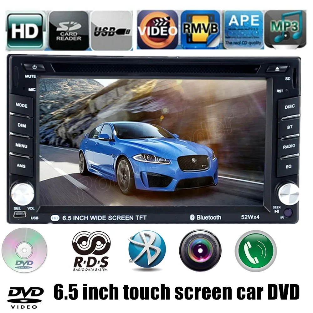 " автомобильное радио Авторадио 2 Din без рук DVD/CD плеер сенсорный экран USB/SD/AUX Быстрый стерео Bluetooth Радио кассетный плеер