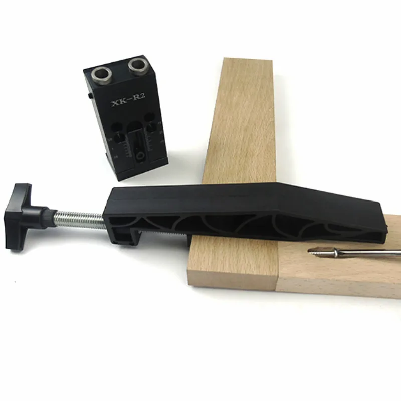 

Pocket Hole Jig Kit System Black For Wood Working & Joinery + Step Drill Bit Wood Work Tool Set With Box