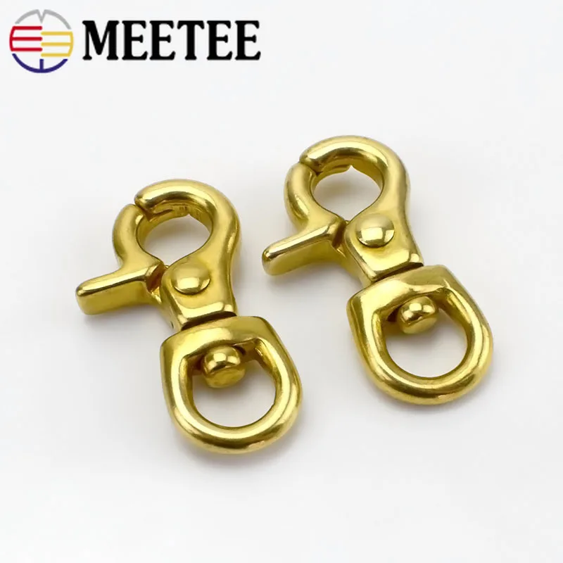 MEETEE 2 шт. Литой Медный крюк из чистой латуни крючки багажная фурнитура ручной
