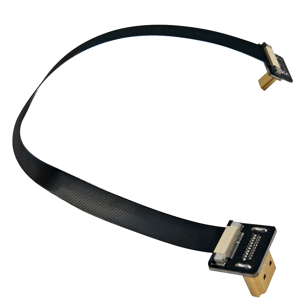 DANSPEED 90 градусов вниз угловой FPV мужчин и M/M HDMI 1 4 микро плоский кабель для камеры