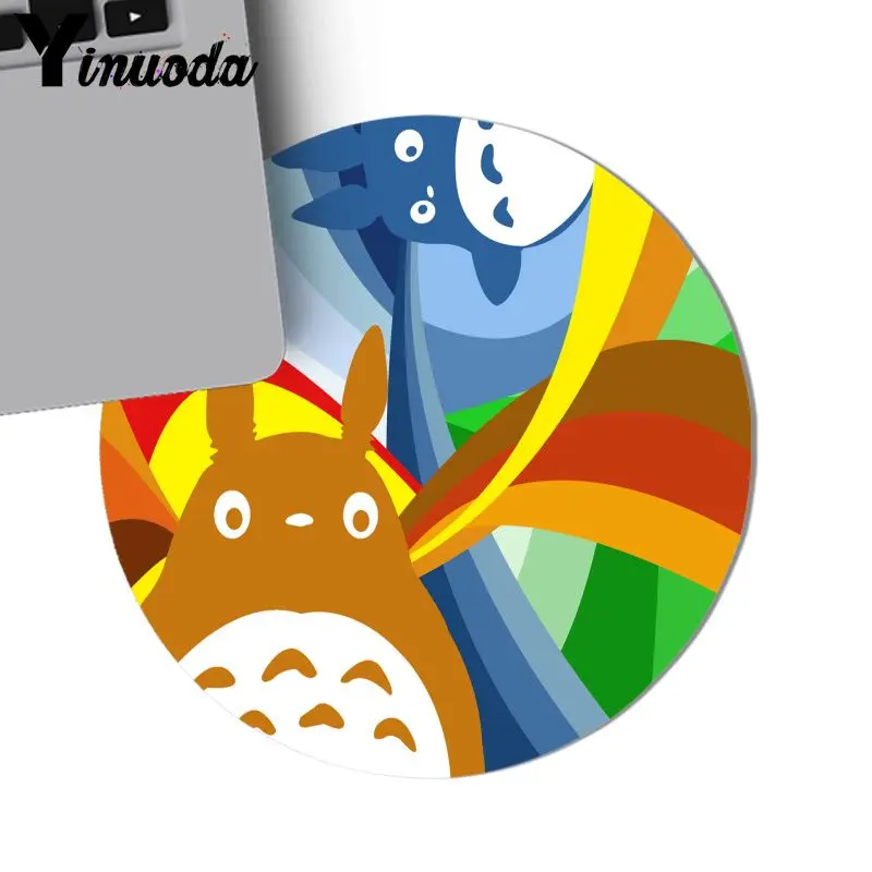 Yinuoda totoro аниме мягкий резиновый профессиональный игровой коврик для мыши