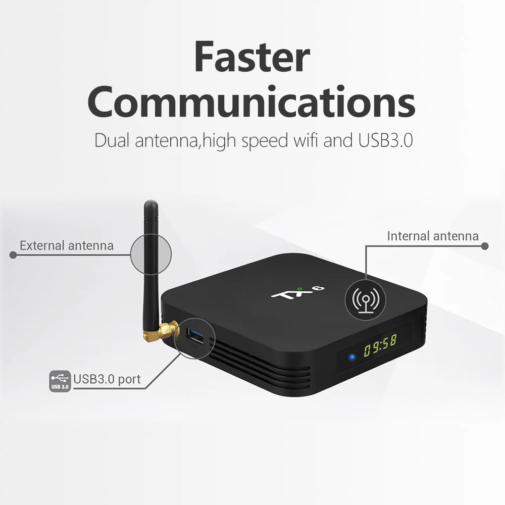 Android 9 0 смарт ТВ коробка Allwinner H6 4 ядра BT USB 3 Wi Fi 2 4G/5G 4K HD Media Player Декодер каналов