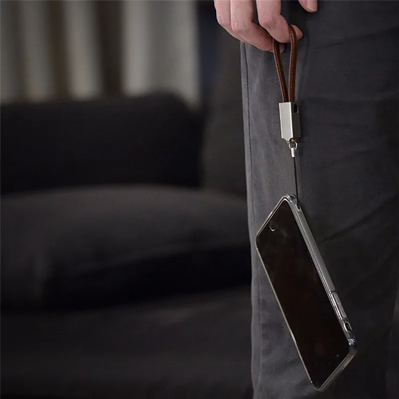 Кожаный кабель для iPhone 5/6/6 s/7/кабель IOS шнур зарядки брелок аксессуар Samsung