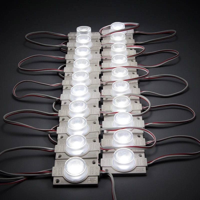 20 шт. светодиодный модуль 3030 SMD LED холодный белый 6500K 2 Вт ные модули с объективом