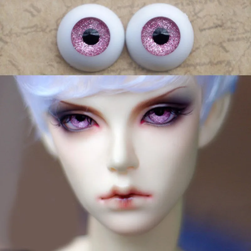 Металлические розовые глаза для кукол Bjd игрушки BJD sd очки 1/3 1/4 1/6 8 14 16 18 20 мм