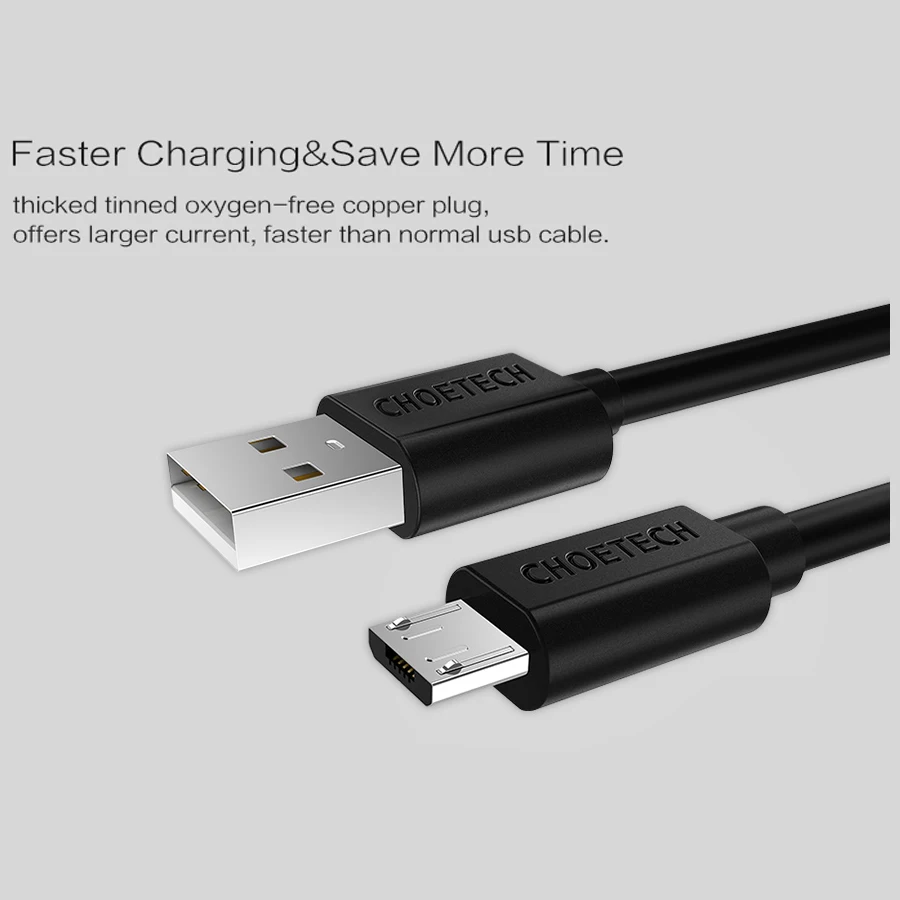 CHOETECH Micro USB кабель для быстрой зарядки Usb 2 0 зарядного устройства 1 м 5 Xiaomi планшетов