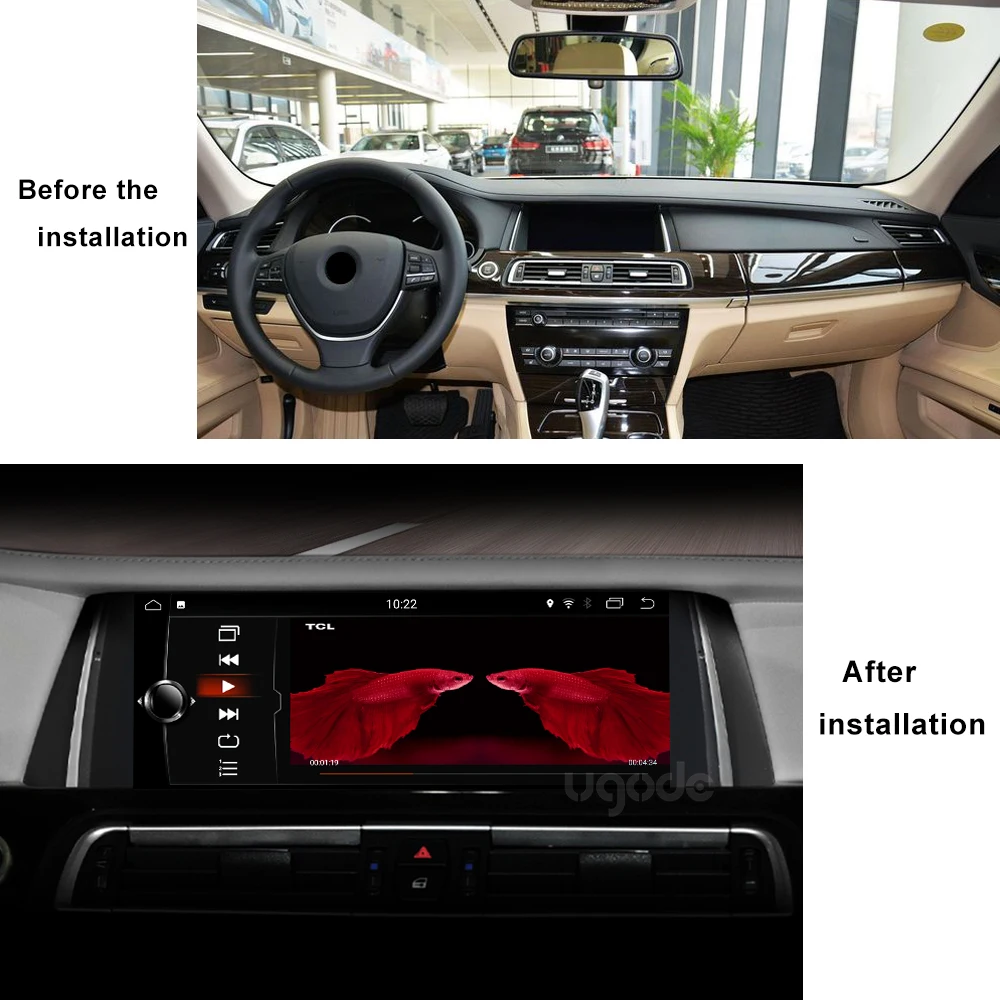 Ugode Автомобильная навигационная система GPS медиаплеер 10 25 &quotIPS экран Android 9 0 для BMW